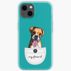 boxer in pocket iPhone Soft Case RB1011 product Offical Doginpocket Store