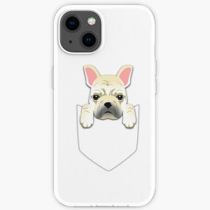Funny Cream French Bulldog In Your Pocket iPhone Soft Case RB1011 product Offical Doginpocket Store