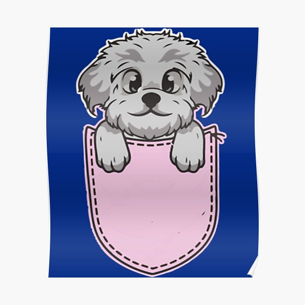 dog in pocket girls womens    Poster RB1011 product Offical Doginpocket Store