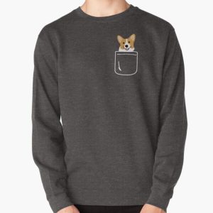 Corgi In Pocket Funny Cute Puppy Big Happy Smile Pullover Sweatshirt RB1011 product Offical Doginpocket Store