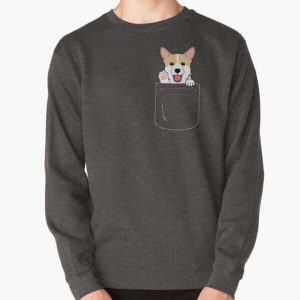 Corgi In Pocket T-Shirt Cute Paws Blush Smile Puppy Emoji  Pullover Sweatshirt RB1011 product Offical Doginpocket Store