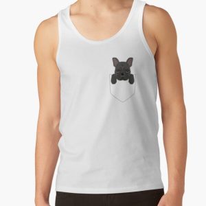 Funny Black French Bulldog In Your Pocket Tank Top RB1011 product Offical Doginpocket Store
