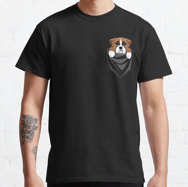 Funny Boxer Dog In Your Pocket Classic T-Shirt RB1011 product Offical Doginpocket Store