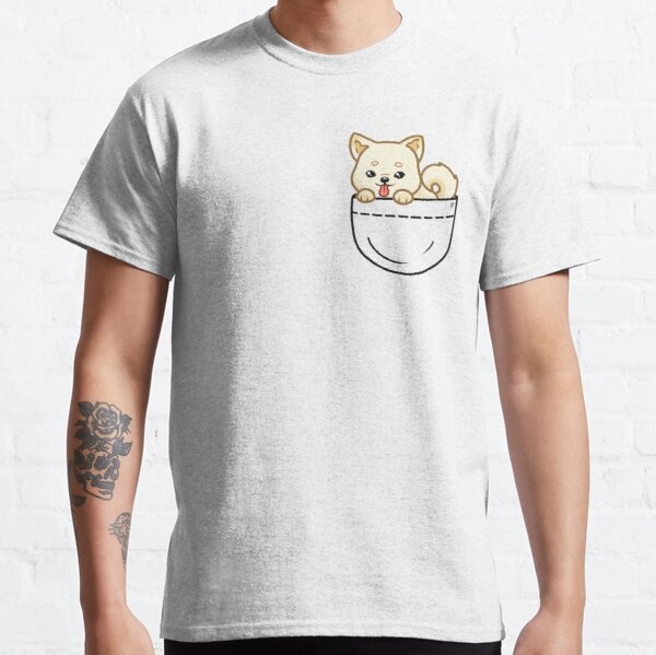 Pocket Shiba Inu (cream) Classic T-Shirt RB1011 product Offical Doginpocket Store
