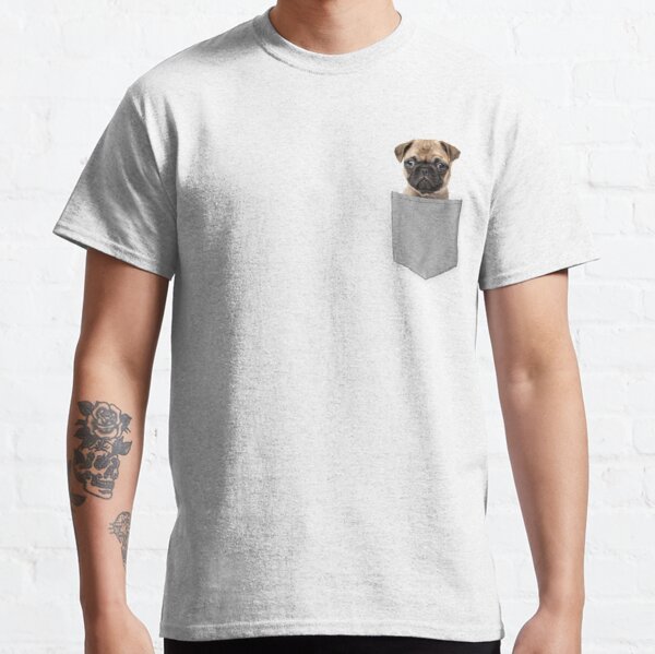 Pug  In Pocket Classic T-Shirt RB1011 product Offical Doginpocket Store