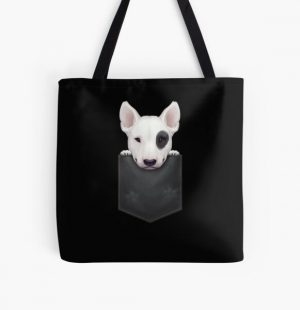 Bull Terrier in Chest Pocket All Over Print Tote Bag RB1011 product Offical Doginpocket Store