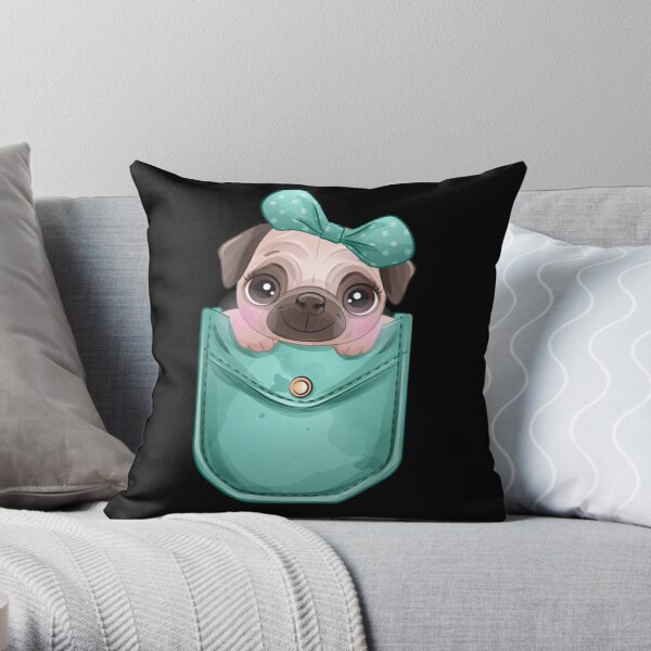 Dog in your pocket Throw Pillow RB1011 product Offical Doginpocket Store