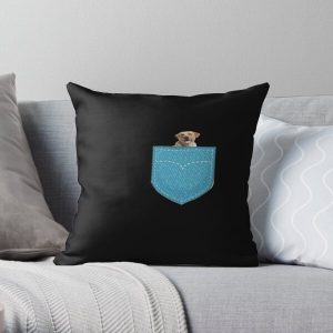 dog in pocket Throw Pillow RB1011 product Offical Doginpocket Store