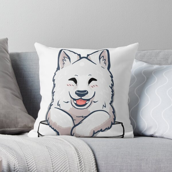 Pocket Samoyed Throw Pillow RB1011 product Offical Doginpocket Store