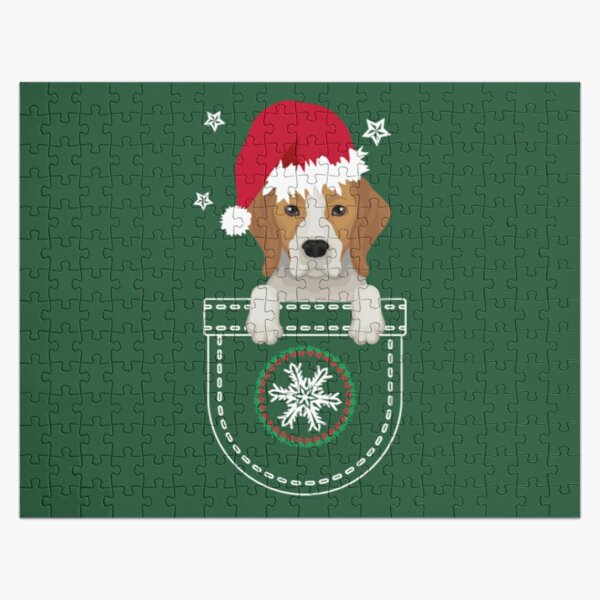 Beagle In Your Pocket Funny Christmas Costume    Jigsaw Puzzle RB1011 product Offical Doginpocket Store