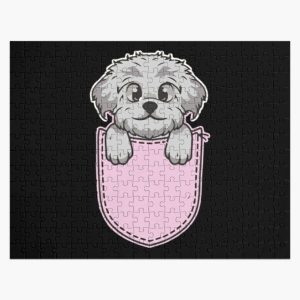 dog in pocket girls womens    Jigsaw Puzzle RB1011 product Offical Doginpocket Store