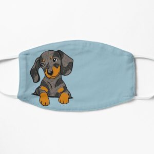 Dapple Dachshund Puppy in Your Pocket Flat Mask RB1011 product Offical Doginpocket Store