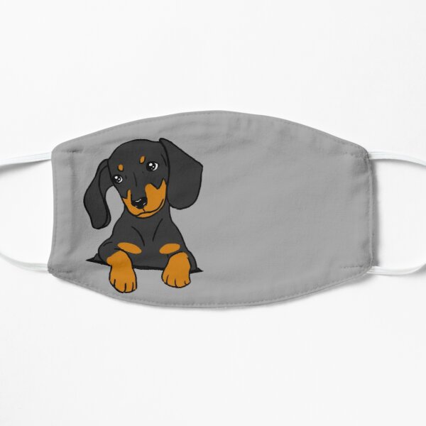 Dachshund Puppy in Your Pocket Grey Flat Mask RB1011 product Offical Doginpocket Store